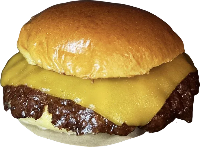Cheese Burger con una carne smash y cheddar fundido